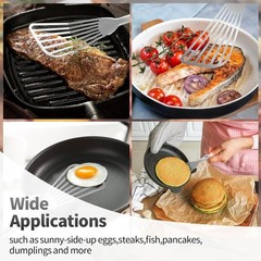 Fish Spatula, 2 Pack Stainless Steel Metal Spatula, Slotted Spatulas for Cooking
