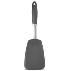 Hygienic Solid Heat-Resistant Flexible Silicone Spatula, Black Turner Non-Stick