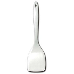 SYMAK ALDECHEF WHITE MELAMINE SOLID SPATULA 11 INCHES SILVER