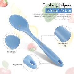 Silicone Cooking Spoons Set 4 Pieces Heat Resistant Non Stick Kitchen Utensils