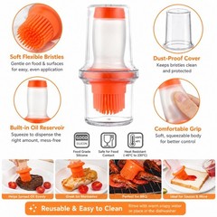 All-in-One Silicone Oil Bottle Brush-Pastry Baking & Basting Brush, Kitchen Tool