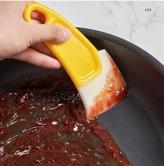 Set of 2 Silicone Pan Scrapers Kitchen Utensil Oil Stain Cleaning Brush Tools