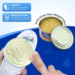 Electric Can Opener, Opener for Seniors, Suitable Any Size L, Black