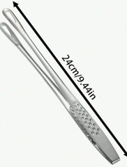 1 pc Stainless Steel BBQ Tongs – Long Handle, Non-Slip Grip for Cooking,Grilling