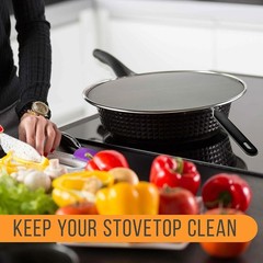 4-Piece Stainless Steel Splatter Guard Set (13″, 11.5″, 10″,8”) Fine Mesh Cover,