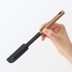 MUJI Wooden Handle Silicone Cooking Spoon & Turner &Spatula 3 Piece Set Japan