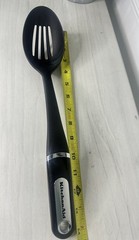 Lot of 3 Kitchen Aid Black Plastic Kitchen Utensils Spoon and Spatulas