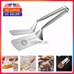 Stainless Steel Steak Clamp Food Clip Tongs Bread Meat BBQ Kitchen Cooking Tool