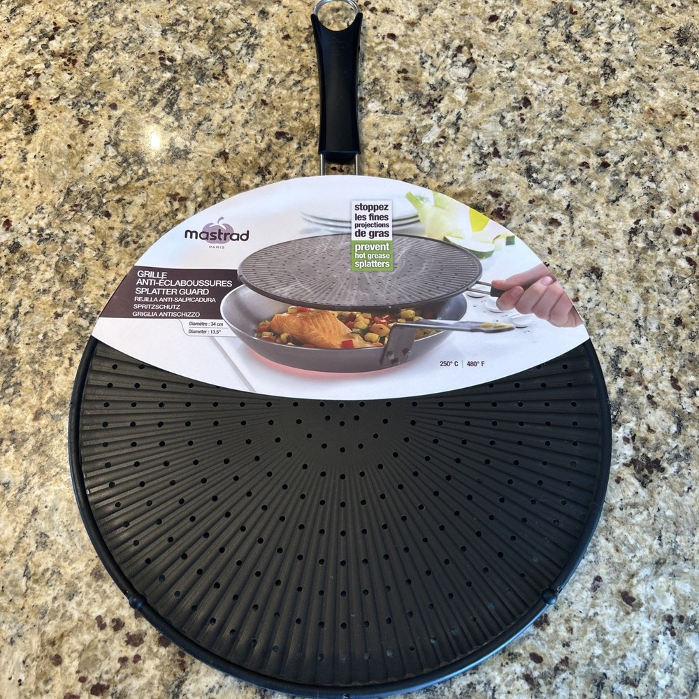 13.5” Splatter Screen for Frying Pan Grease Splatter Guard Heat-Resistant Shield