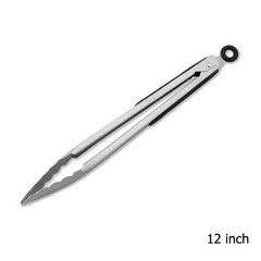 304 Stainless Steel Kitchen Cooking Tongs, 9″ and 12″ 16″