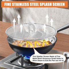 2Pack Splatter Screens for Frying Pan Stainless Steel Grease Splatter Guard …