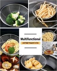 Dishwasher-Safe Stainless Steel Spider Strainer Set – 3 Sizes for Easy Food Prep