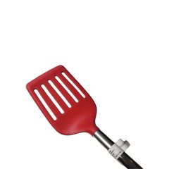 Williams Sonoma Stainless-Steel Silicone Slotted Turner Red