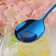 4-Pcs Stainless Steel Round Soup Spoons, 6.88 Inch, Heavy-Weight, Set of 4