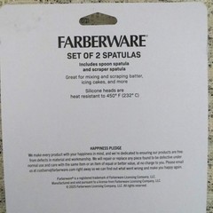 Farberware PINK Silicone Set of 2 -Spatula & Spoonula Dishwasher Safe NEW/pkg
