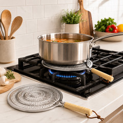 2 pk HEAT Diffuser Stovetop SIMMER Ring Aluminum Gas Electric Range New