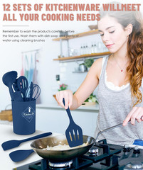 Kitchen Utensils Set-12 Pieces Silicone Cooking Utensils Set (Dishwasher Safe) 3