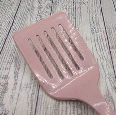 Vintage Ekco Pink Nylon Slotted Short Small Spatula Lightweight Plastic USA