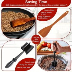 Meat Hamburger Chopper Heat Resistant Utensil Ground Beef Potato Masher Spatula