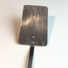Vintage Blue Cornflower Spatula Stainless Steel Plastic Handle Made in USA 1950s