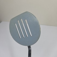 Vtg Bonny Nylon Round Wide Slotted Spatula Turner Flipper Blue Plastic