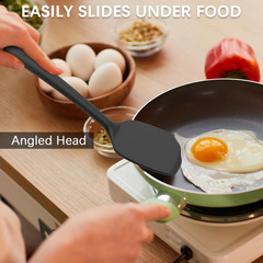 2 Pack Silicone Spatula Set, High Heat Resistant, BPA Free Kitchen Spatula, Soli