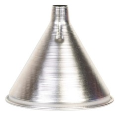 HIC 698 Fill/Refill Easily 4 oz. Capacity Silver Aluminum Funnel 4 H in.