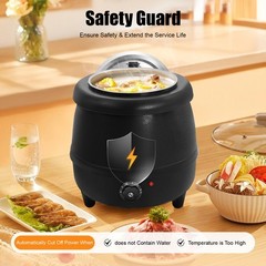 10L Commercial Electric Soup Kettle Warmer Restaurant Countertop Pot