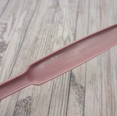 Vintage Ekco Pink Nylon Slotted Short Small Spatula Lightweight Plastic USA
