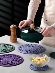3Pcs Silicone Placemat Set Heat Resistant Bowl Cup Pot Mat Pads Table Decor Mat