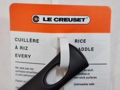 Le Creuset Black Plastic Rice Paddle 10.25 in Long Dishwasher Safe NWT