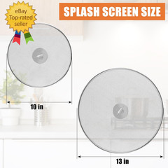 2-Pack Splatter Screens for Frying Pan – Stainless Steel Grease Splatter Guard