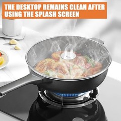2-Pack Splatter Screens for Frying Pan – Stainless Steel Grease Splatter Guard w
