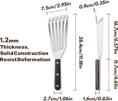 Fish Spatula Stainless Steel Slotted Turner with Sloped Head Design for Flipp…