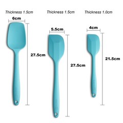 SILICONE SPATULA 3PIECE SET ERGONOMIC HANDLE HIGH HEATRESISTANT SPATULAS NONSTIC