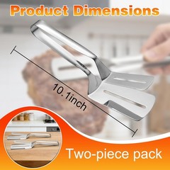Stainless Steel Steak Clamp Food Clip Tongs Bread Meat BBQ Kitchen Cooking Tool