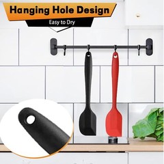 16 PIECES SILICONE SPATULA 8.3 INCH SMALL SPATULAS HEATRESISTANT NONSTICK WITH S