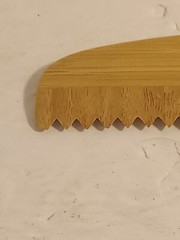 Wooden Bamboo Serrated Chef Knife. Unbranded