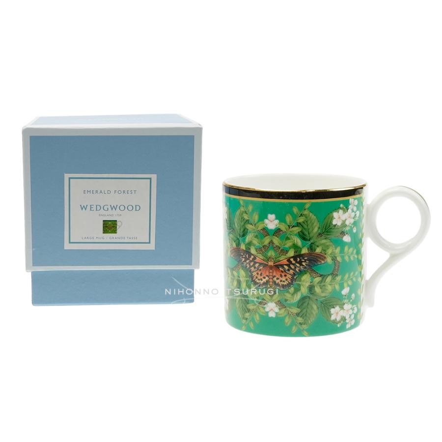 Wedgwood Wonderlust Emerald Forest Mug Fine Bone China Cup 12 oz 3.3 in with Box
