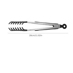 10 Inch Stainless Steel Food Tongs Pasta Salad Grilling Heat Resistant Handle