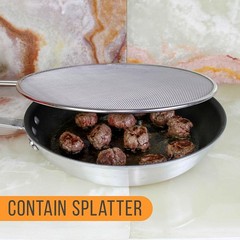 4-Piece Stainless Steel Splatter Guard Set (13″, 11.5″, 10″,8”) Fine Mesh Cover,