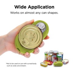 Kitchen Mama One Touch Electric Can Opener: Opens Cans with Standard, Avocado