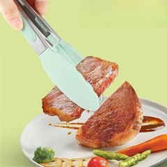 Silicone Kitchen Tongs with Stainless Steel Handle – (USA)