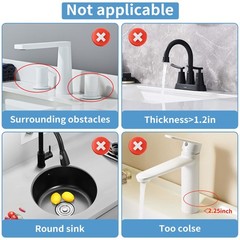 Silicone Faucet Splash Guard Cream White/Beige Kitchen Dish Drying Mats