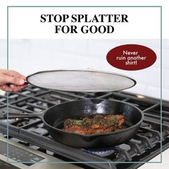BergKoch Splatter Screen for Frying Pan – 15 Inch Stainless Steel Grease Spla…