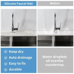 Silicone Faucet Splash Guard Cream White/Beige Kitchen Dish Drying Mats