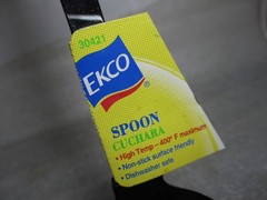 2001 Vintage Ekco Black Nylon Slotted Spoon * New* 400° Made In China