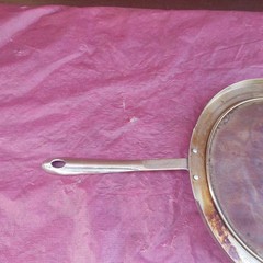 All-Clad Splatter Screen 11” Stainless Steel Grease Oil Mesh Guard Curved Handle