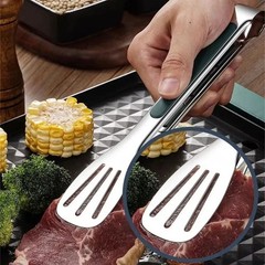 Stainless Steel Steak Clamp Food Bread Meat Clip Tongs BBQ Kitchen Cooking Tools