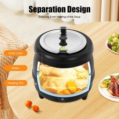 10L Commercial Electric Soup Kettle Warmer Restaurant Countertop Pot